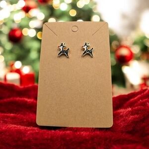 Black Reindeer Acrylic Christmas Stud Earrings